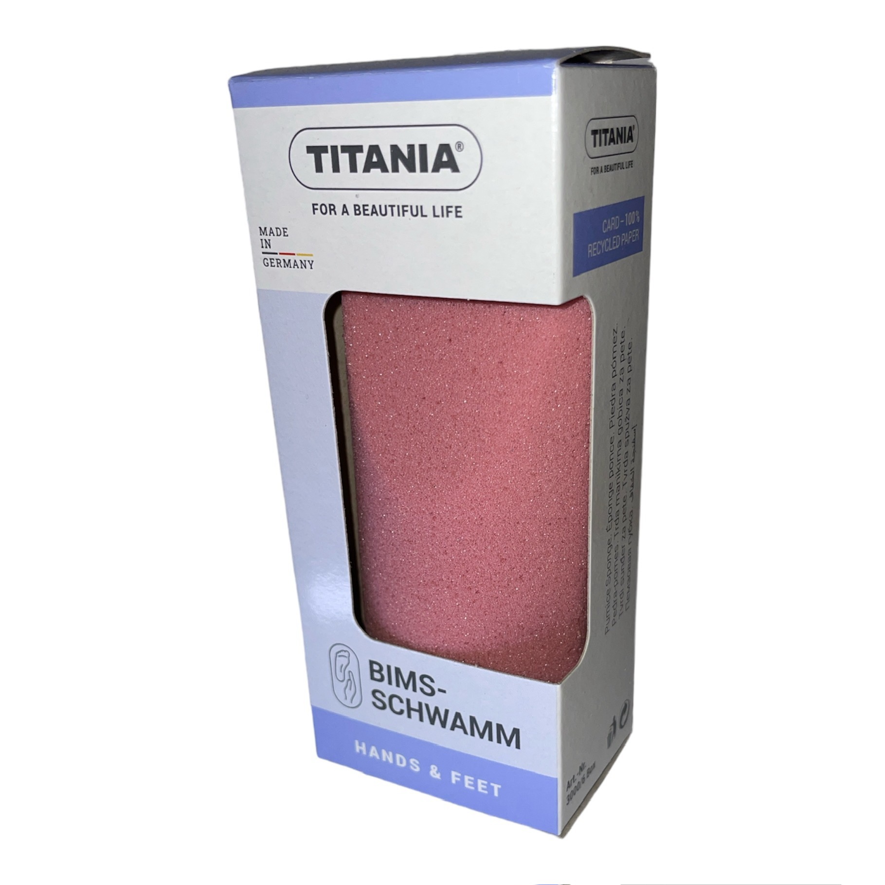 Titania pimpsten mod hård hud Pink