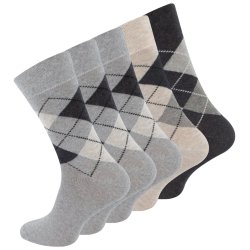 5-pak herre bomuldsstrmper med klassisk mnster