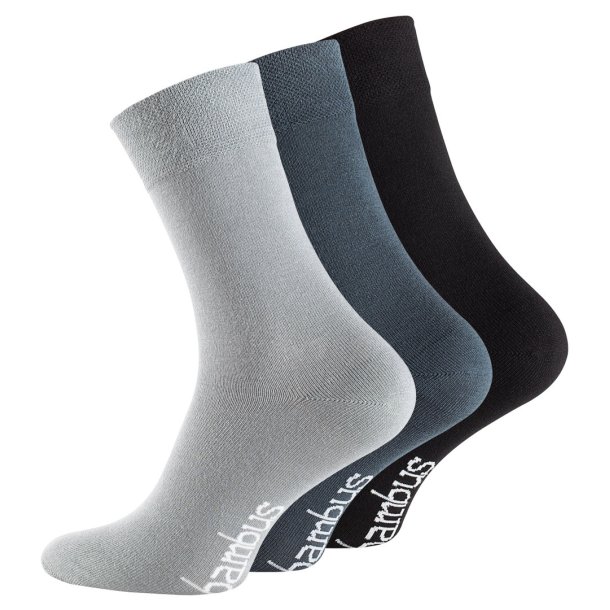 3-pak unisex bambusstrmper i 3 farver, str. 35-38