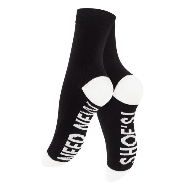 Dame bomuldsstrmper - "Need new shoes!", str. 36-40