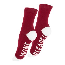 Dame bomuldsstrmper - "Wine please!", str. 36-40