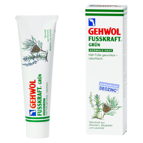 Gehwol Fusskraft Pleje Creme (grn) 125 ml  til svedige, trtte fdder